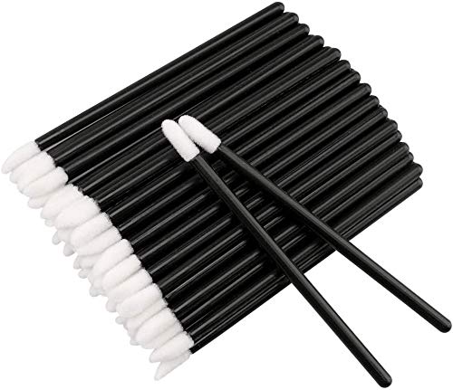 [Australia] - 300 PCS Disposable Lip Gloss Brush - Lipstick Concealer Brushes - Lip Applicator Wands Perfect for Lips, Eyes and Makeup Application Black 