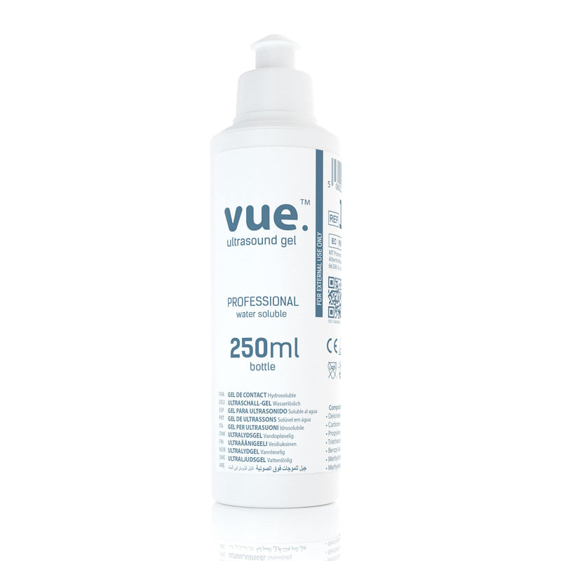 [Australia] - Vue Ultrasound Gel - 250ml / 1L / 5L Bottle of Clear Conductive High Viscosity Transmission Gel for Ultrasound Machines (250ml Bottle) 250 ml (Pack of 1) 