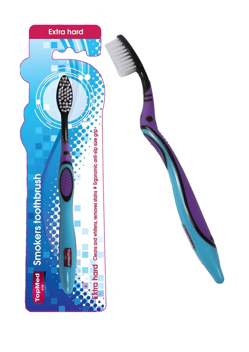 [Australia] - Top Med ETS Smokers Toothbrush Extra Hard (Color May Vary) 1 Pack 1 Count (Pack of 1) 