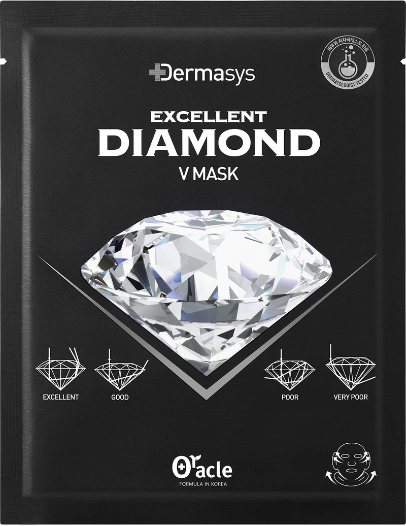 [Australia] - DR.ORACLE Diamond V Mask Sheet, V Line Ear Hook Mask Korean (pack of 5) Dermatologist Tested, DERMASYS 