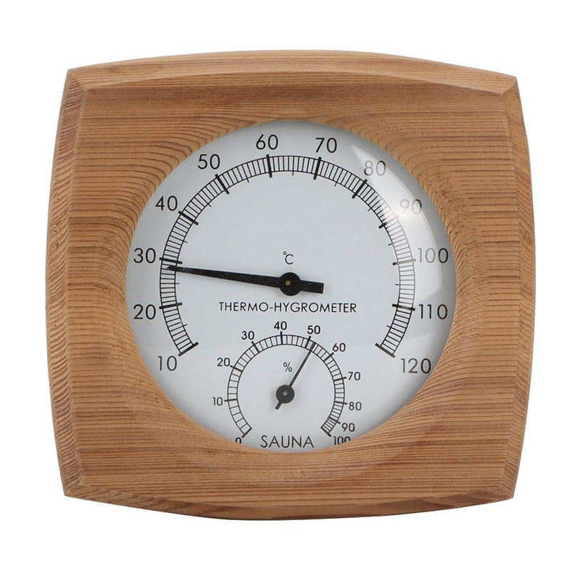 [Australia] - Fdit 2-In-1Sauna Temperature Cedar Wood Thermometer Hygrometer Thermo-Hygrometer Sauna Equipment Accessory 