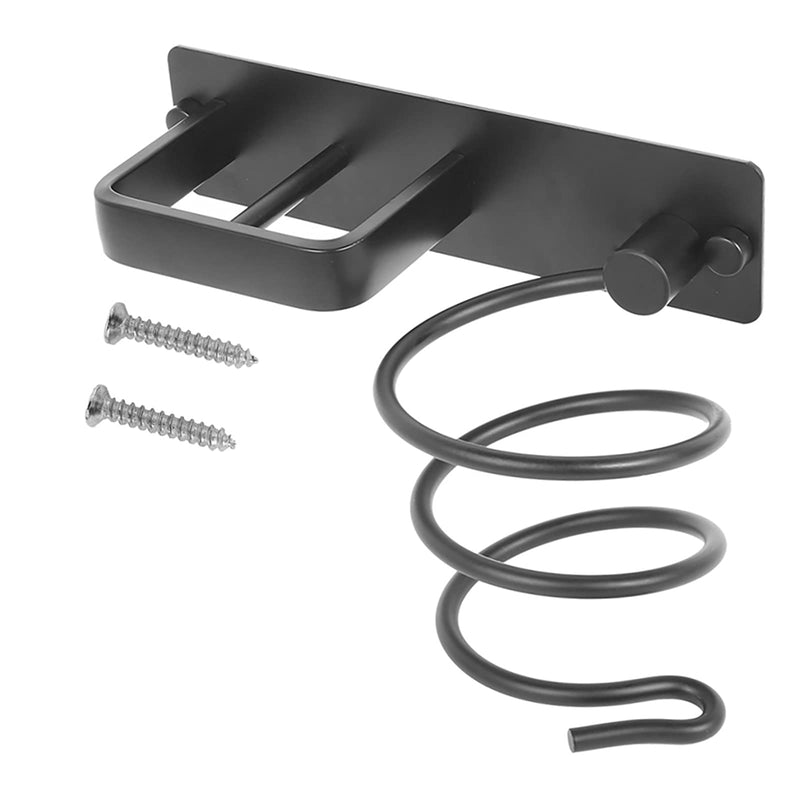 [Australia] - Hair Dryer Straightener Holder With Cable Tidy, Wall Mounted Metal Hair Dryer Hanger Hairdryer Holder Station for Dressing Table Professional Spiral Straightener 