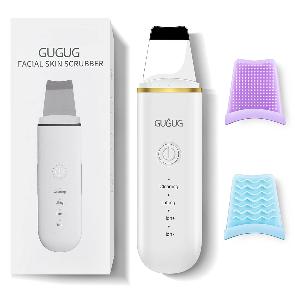 [Australia] - GUGUG Facial Skin Scrubber, Skin Spatula, Blackhead Remover Pore Scrubber with 4 Modes, Pore Cleaner for Deep Cleansing 