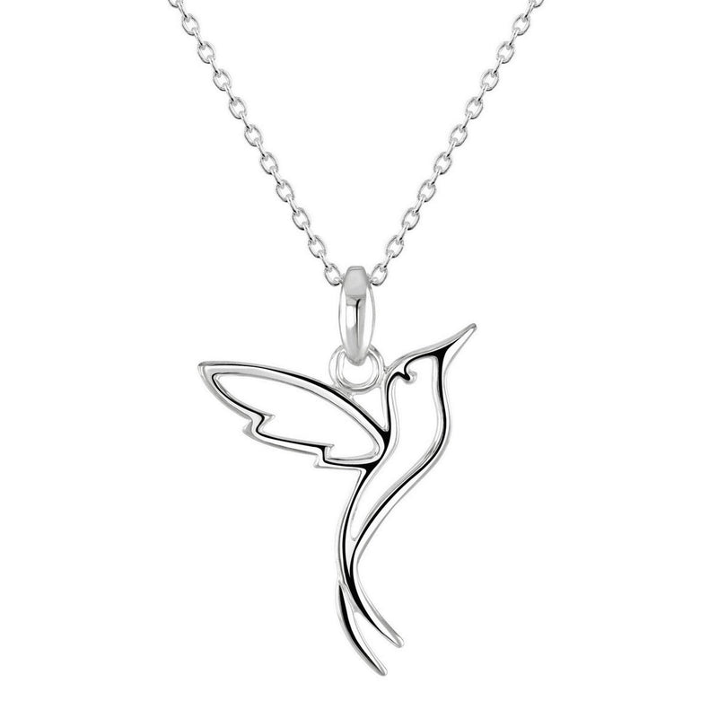 [Australia] - Dew Sterling Silver Hummingbird Necklace - 18" 