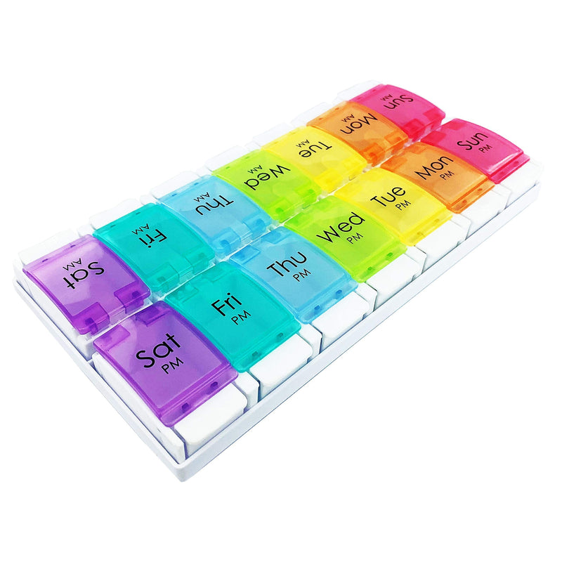 [Australia] - JFA Medical Weekly Pill Box Organiser/Reminder for Medicines Supplements, Vitamins, 7days, 2 compartments per Day 