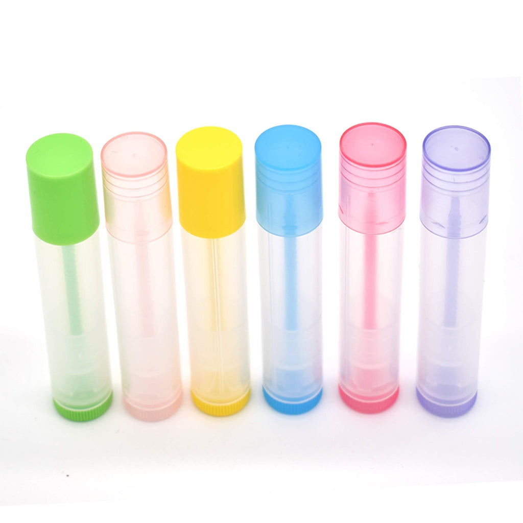 [Australia] - 60 Pieces Empty Lip BalmTubes,Yueser Twist Bottom and Top Cap Lipstick Tubes Containers for DIY Cosmetics Lip Gloss Travel Gifts (5.5 ml,Multicolor) 