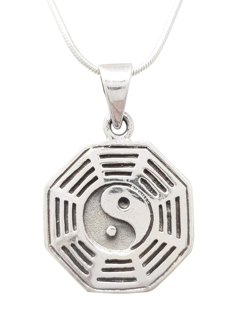 [Australia] - TreasureBay Beautiful 925 Sterling Silver Yin Yang Pendant Necklace on Chain 