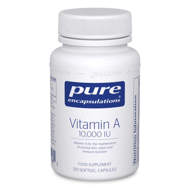 [Australia] - Pure Encapsulations - Vitamin A 10,000 IU - Supports The Maintenance of Normal Skin, Vision and Immune Function - 120 Softgel Capsules 