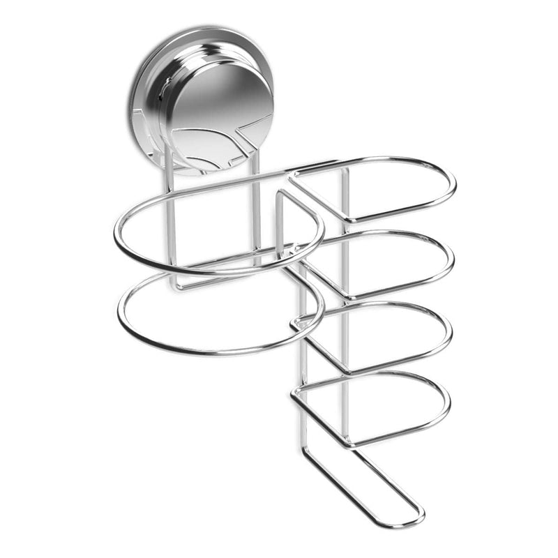 [Australia] - Navaris Hair Dryer and Straightener Holder - No Drill Suction Cup Hairdryer Holder for Wall - Sticks to Mirror, Windows, Glass, Tile - Stainless Steel 