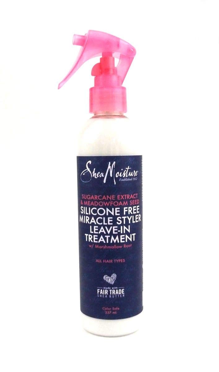[Australia] - Shea Moisture Sugarcane Extract & Meadowfoam Seed Silicone Free Miracle Styler Leave-In Treatment, with Marshmallow Root, for All Hair Types 237 ml 