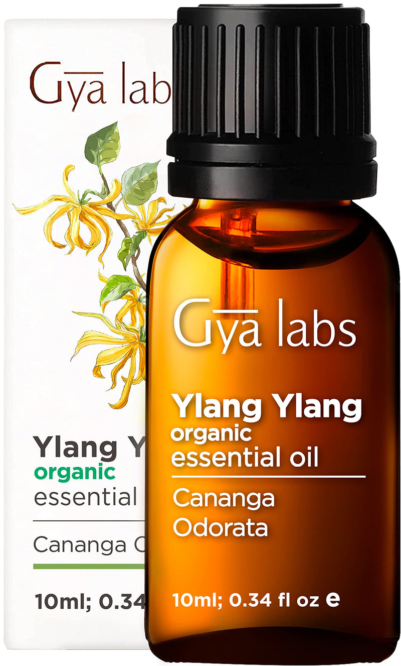 [Australia] - Gya Labs Organic Ylang Ylang Essential Oil (10ml) - Sweet, Floral & Uplifting Scent 10 ml (Pack of 1) 