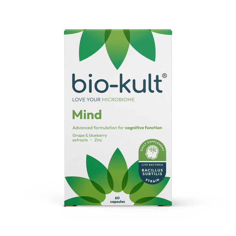 [Australia] - Bio-Kult Mind Live Bacteria Supplement Targeting Cognitive Function with Added Wild Blueberry and Grape Extracts, Zinc Citrate, 42 g BK-055, 60 Capsules 