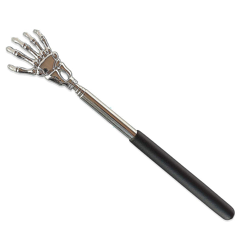 [Australia] - TRIXES Black Back Scratcher � Extendable Telescopic Handle � Stainless Steel Skeleton Hand � Back Massager � Body Massager Head Scratcher � Cool Gadget � Funny (Black) 
