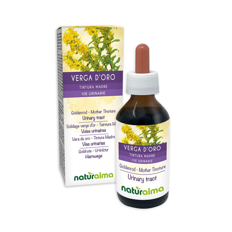 [Australia] - Goldenrod (Solidago virgaurea) herb with Flowers Alcohol-Free Mother Tincture Naturalma | Liquid Extract Drops 100 ml | Food Supplement | Vegan 100 ml (Pack of 1) 