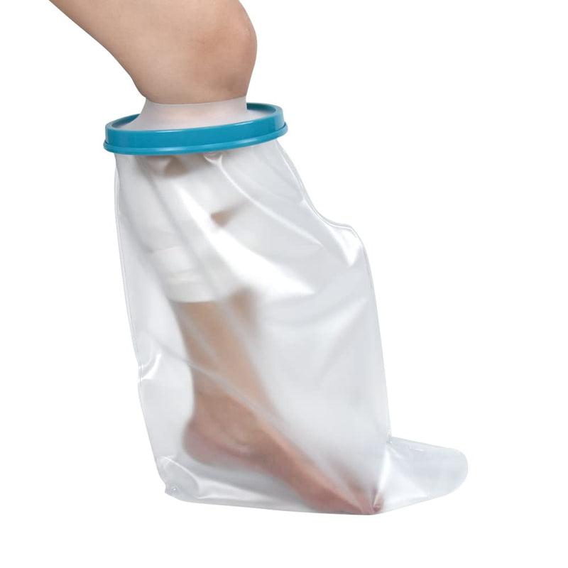 [Australia] - DESTRIC Waterproof Leg Cast Cover for Shower,Cast and Bandage Protector for Bathing,Watertight Plastic Protection Reusable Seal for Broken Leg Knee Foot Ankle Wound 1 Count (Pack of 1) 