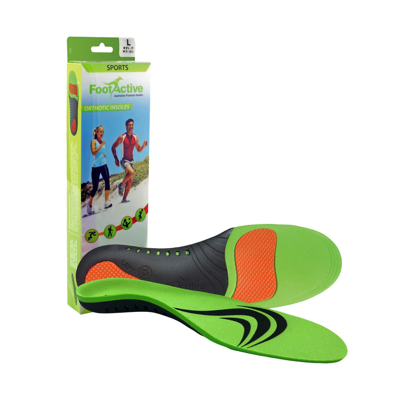 [Australia] - Orthotic Sports Insoles by FootActive | NHS - Approved | High Impact Advanced Orthotic Arch-Support Insoles for Sports, Athletics, Leisure, Work & Play | Relieves Plantar Fasciitis & Heel Pain 3/4.5 UK 