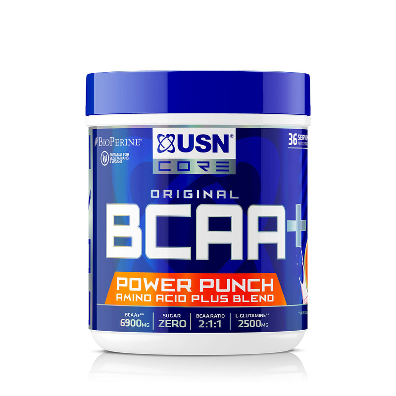 [Australia] - USN BCAA Power Punch, BCAA Powder with Vitamin B6 Intra Workout Amino Drink, Watermelon, 200 g 