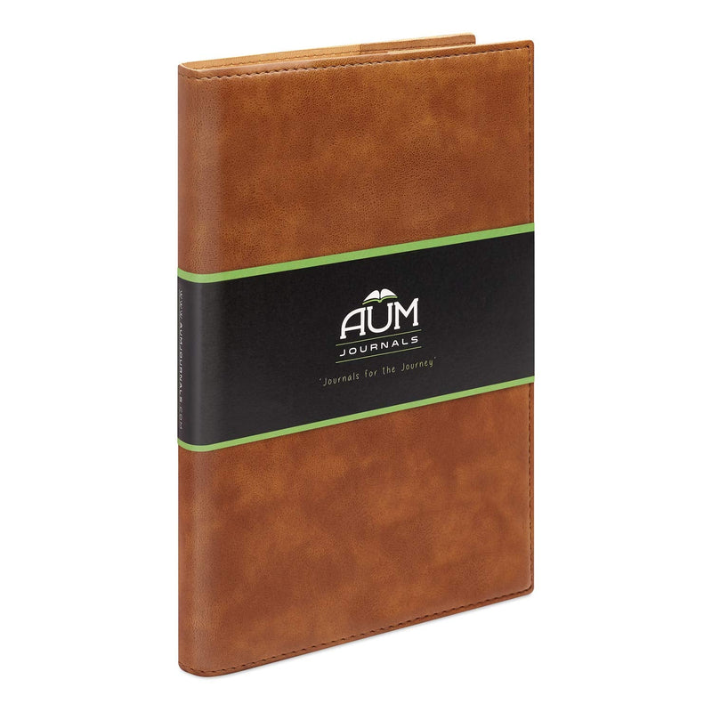 [Australia] - Aum Refillable Journal for Life - Small Leather Pocket Journal (15x11cm) A6 Notebook with 164 Ruled, Eco Friendly Pages (Aum Journals A6 Classics - Tan Journal) 