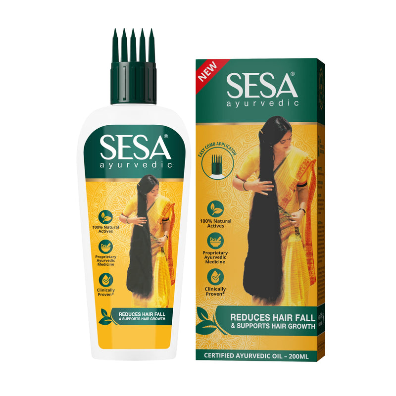 [Australia] - Sesa Ayurvedic Hair Oil 5000 Year Old Kshir Pak Vidhi, Bhringraj & 17 Rare Herbs with 5 Nourishing Oils All Hair Types NO Mineral Oil 200 ml (Pack of 1) 