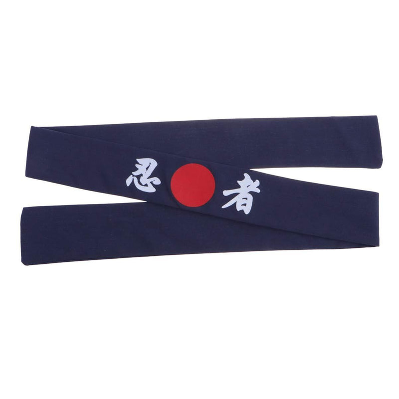 [Australia] - Minkissy Sunrise Kitchen Headband, Sunrise Kitchen Supply Tie Sushi Chef Headband Japanese Symbol Ninja Print 