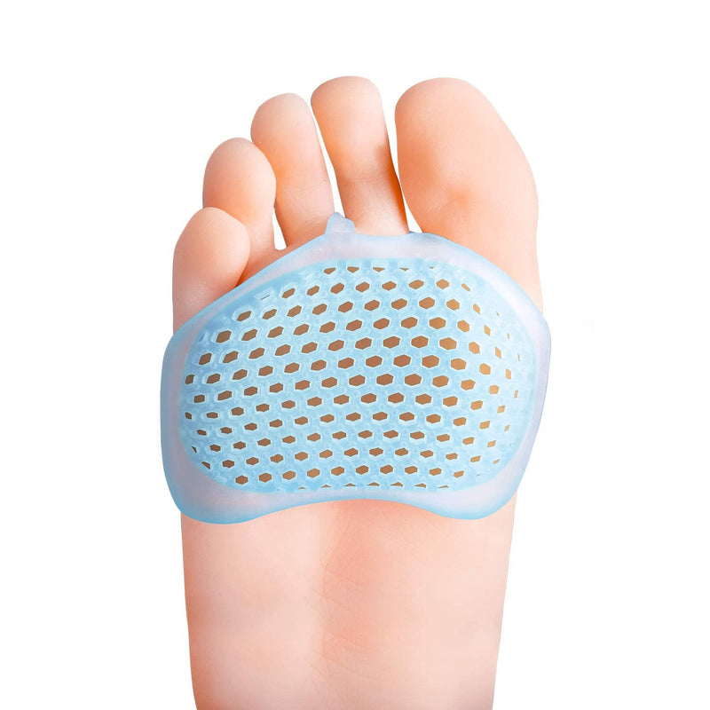 [Australia] - Bukihome Metatarsal Pads for Women and Men, Bukihome 8 PCS Ball of Foot Cushions, Gel Foot Pads, Mortons Neuroma Pads for Metatarsal Pain Relief (Blue) Blue 
