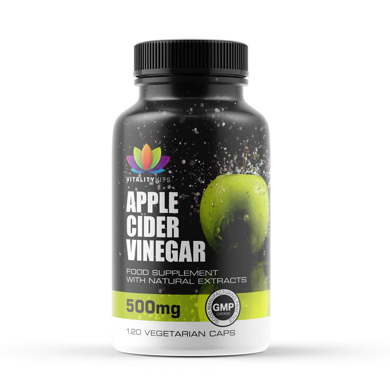 [Australia] - VITALITYVITS Apple Cider Vinegar 120 Capsules - Weight Management - Detox Supplement - Improve Digestion Made in UK GMP Quality 