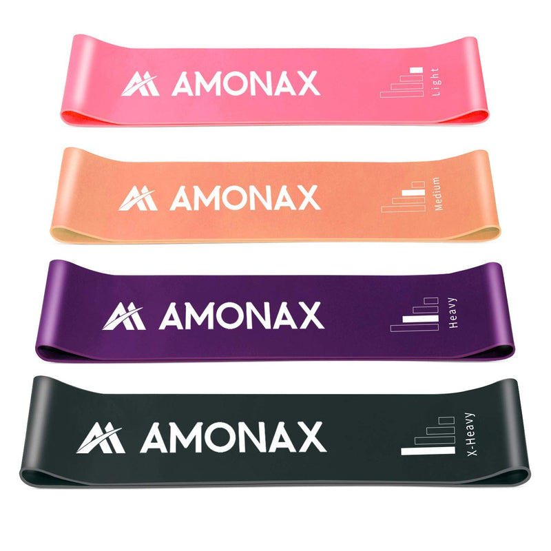 [Australia] - Amonax Resistance Bands Set for Women and Men, Exercise Fitness Home Gym Bands for Legs and Glutes and Arms. Yoga, Pilates Resistant Band Mini Loop Bands, Therapy Stretch Band 