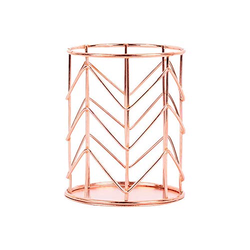 [Australia] - BE-TOOL Metal Pencil Holder, Pen Pot Organizers Rose Gold Nordic Style Durable Exquisite Brush Holder for Desk, Home, School(1Pcs) 