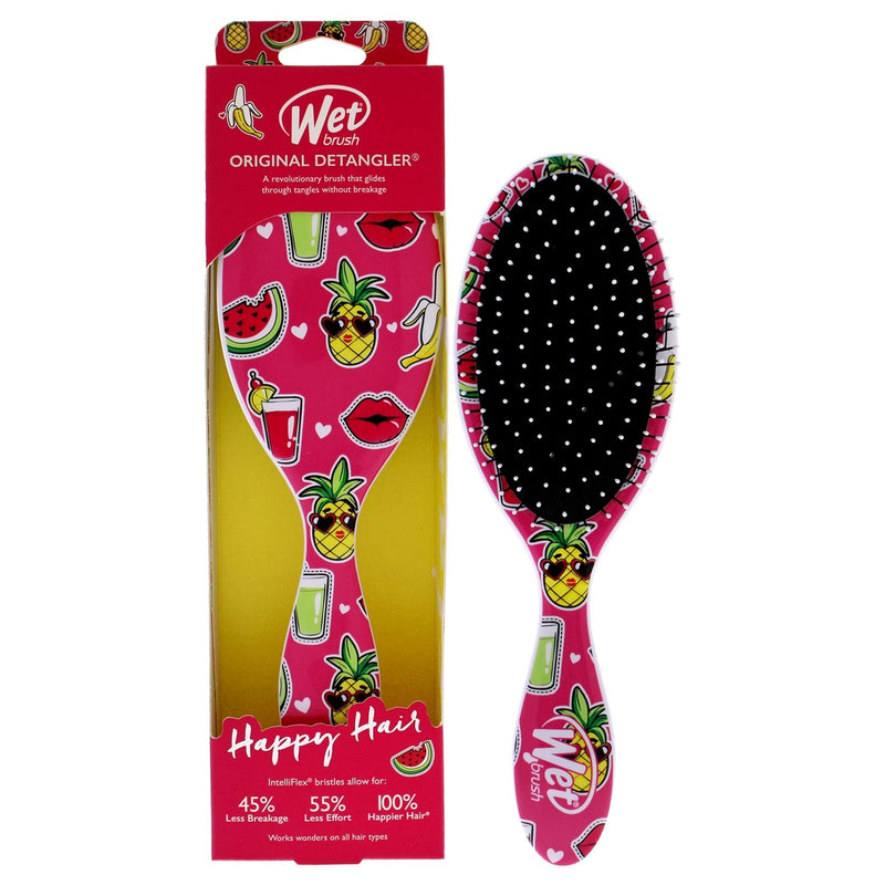 [Australia] - WetBrush Original Detangler Happy Hair UltraSoft Bristles Ergonomic Handle Suitable for All Hairtypes Smiley Pineapple 