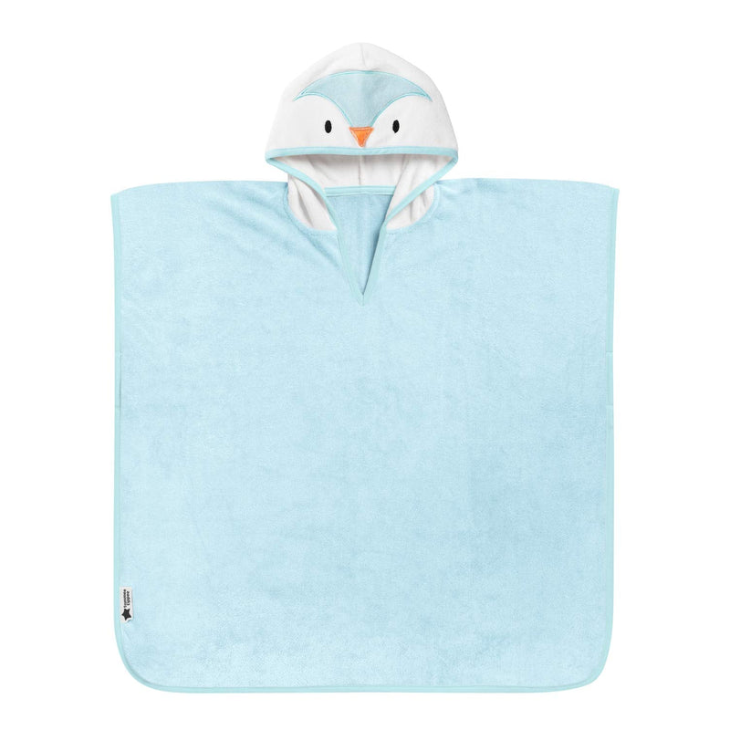 [Australia] - Tommee Tippee Splashtime Hooded Poncho Towel, Highly Absorbent and Super Soft Microfibre Material, Hypoallergenic, 2-4 Years, Percy the Penguin Grofriend, Blue 