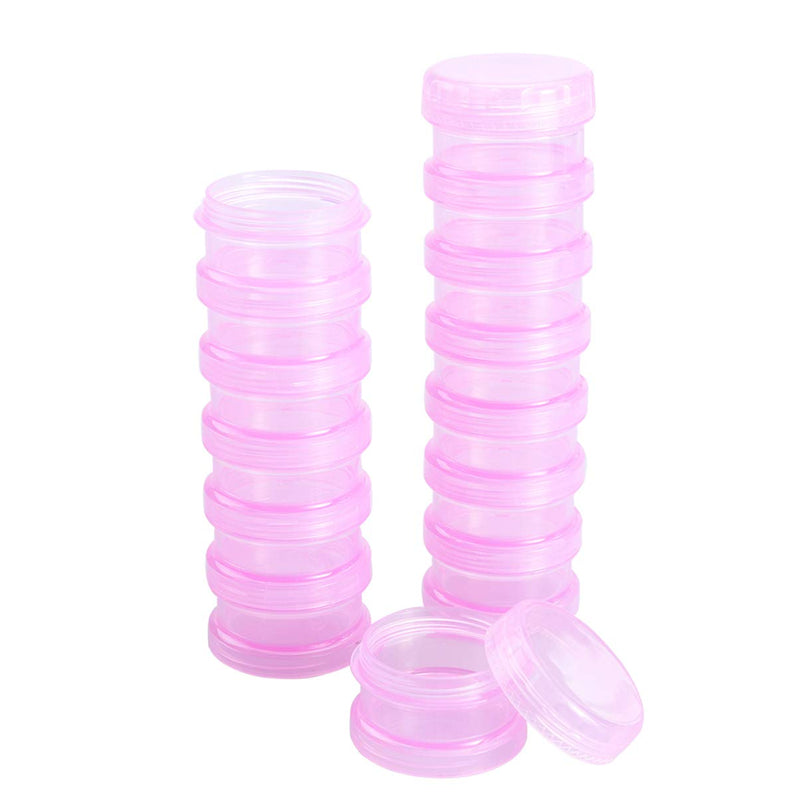 [Australia] - Milisten Weekly Pill Containers Stackable Vitamins Supplements Medications Holder Organizer Cosmetic Containers with Lids (Random Color) 2 PCS 2pcs R525 