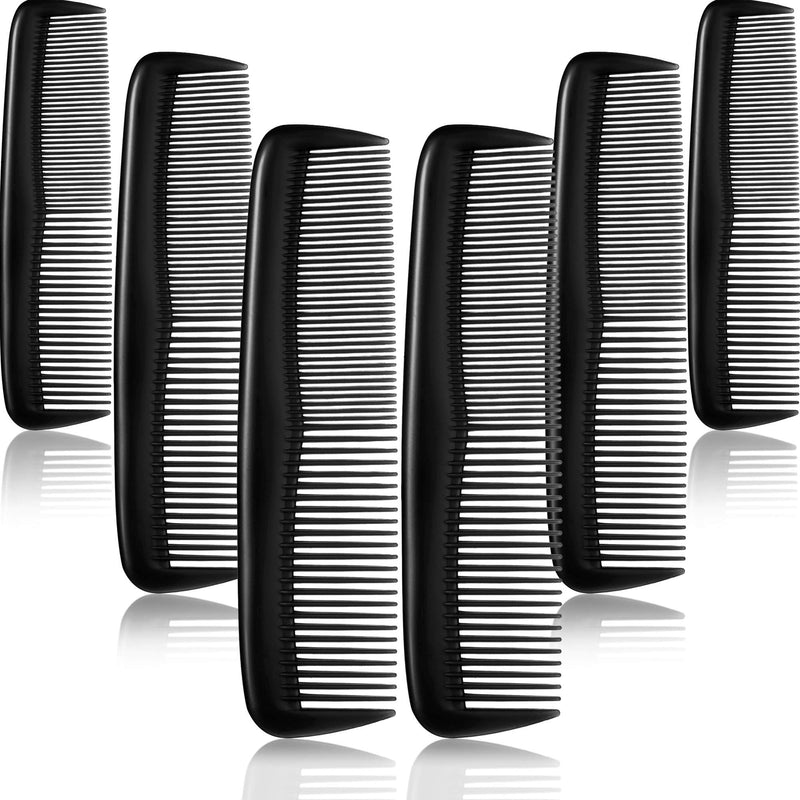 [Australia] - 12 Pieces Hair Combs Set Pocket Fine Plastic Hair Combs for Women and Men, Fine Dressing Comb (Black) Black 
