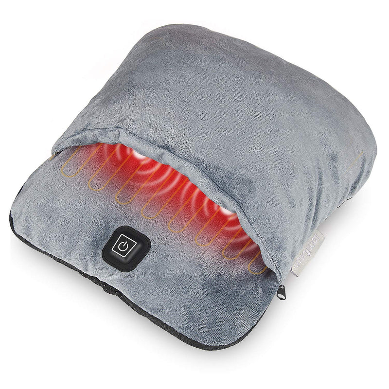 [Australia] - Foot Warmers with Heating and Vibration Massage Function, Electric Feet Warmer Fast Heating Pad Ultra Soft Flannel Fleece with 3 Settings,Durable Anti-Slip Sole,for Men and Women 