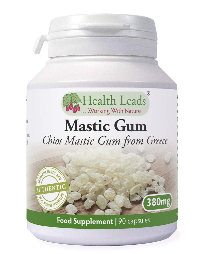 [Australia] - Natural Greek Chios (Xios) Mastic Gum 380mg x 90 Capsules, 100% Authentc Mastiha from Greece, Vegan, Magnesium Stearate Free & No Nasties, Manufactured in Wales 