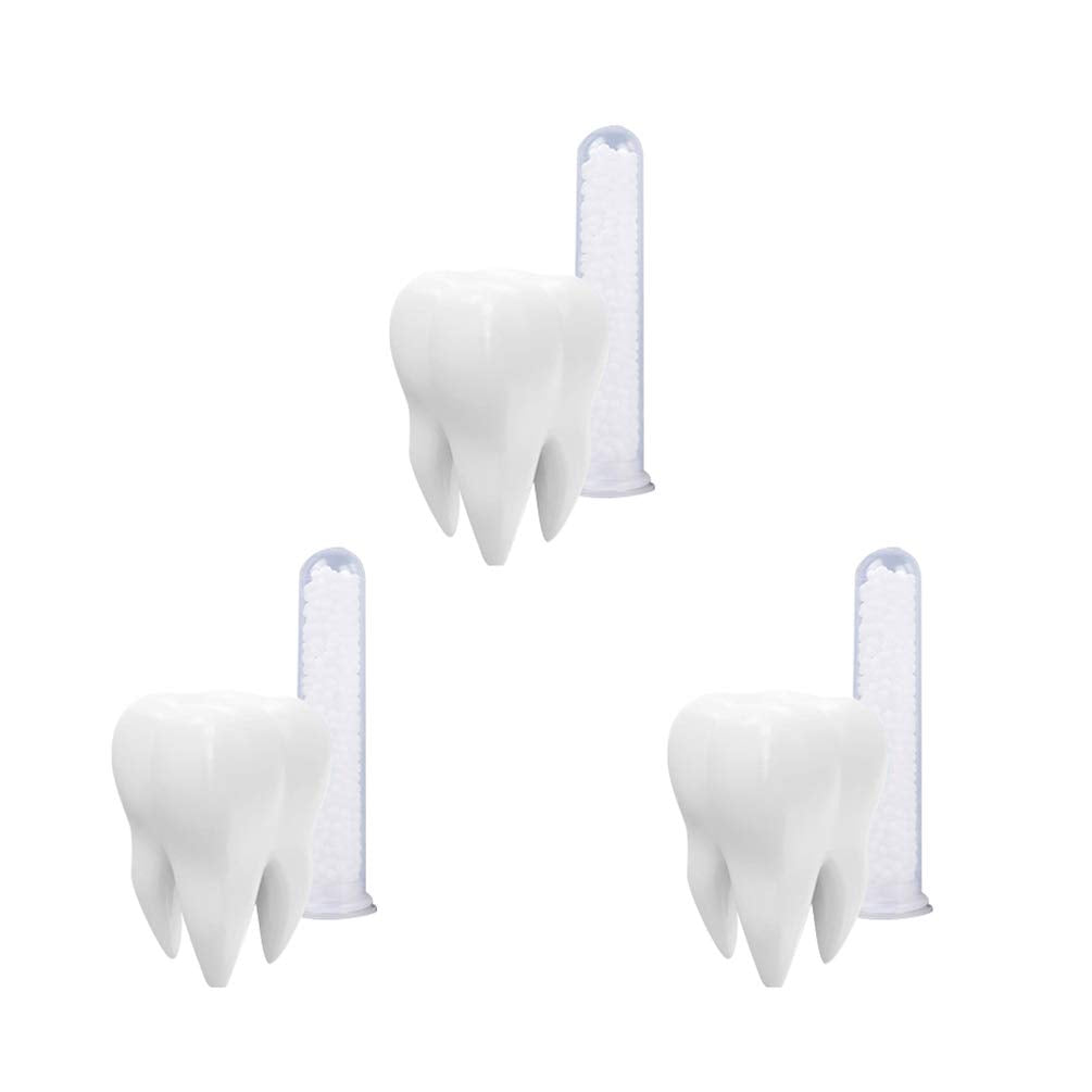 [Australia] - SUPVOX 3Pcs 10mg Makeup Dentures Temporary Teeth Temporary Tooth Repair Kit Handmade Dentures Teeth Filling Materials Denture Care White 