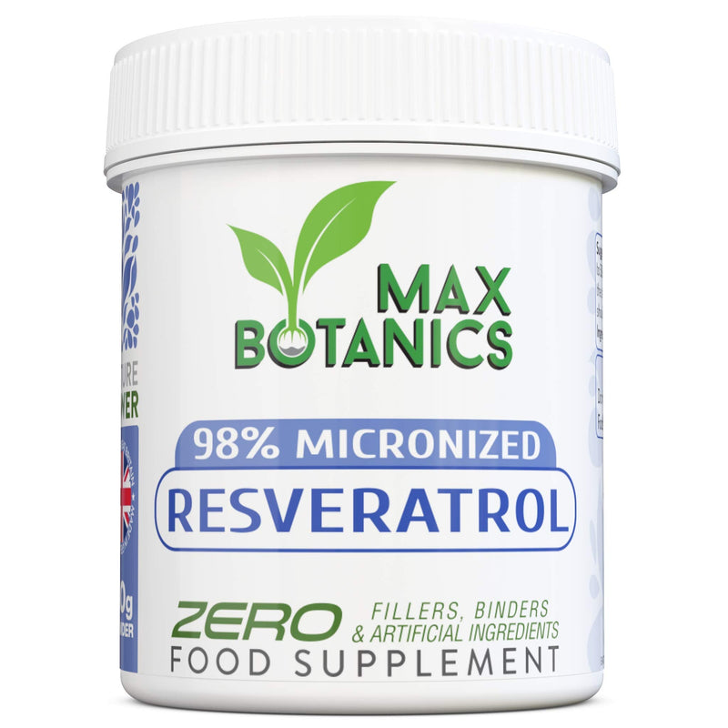 [Australia] - 98% Micronized Resveratrol Powder - Premium & Pure Trans-Resveratrol - High Absorption Rate - Water Soluble - 3rd Party Tested - Vegan (30g Powder - Bottle) 30 g (Pack of 1) 