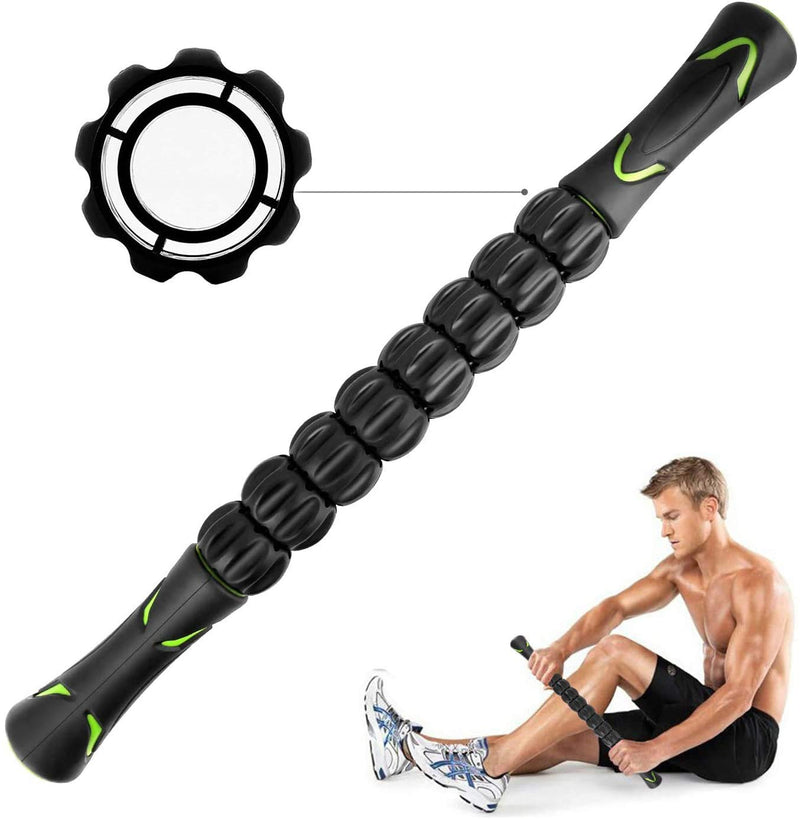 [Australia] - CHAOCHI Muscle Roller Stick, Deep Tissue and Trigger Point Massage Stick Post for Workout Recovery, Relieve Leg/Thighs Cramps, Back Soreness, Arms Pain, Promotes Circulation Black 