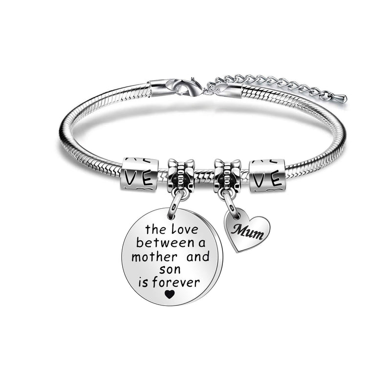 [Australia] - Mum Bracelets The Love Between Mother and Son Is Forever Mother Bracelet Jewellery Gifts 