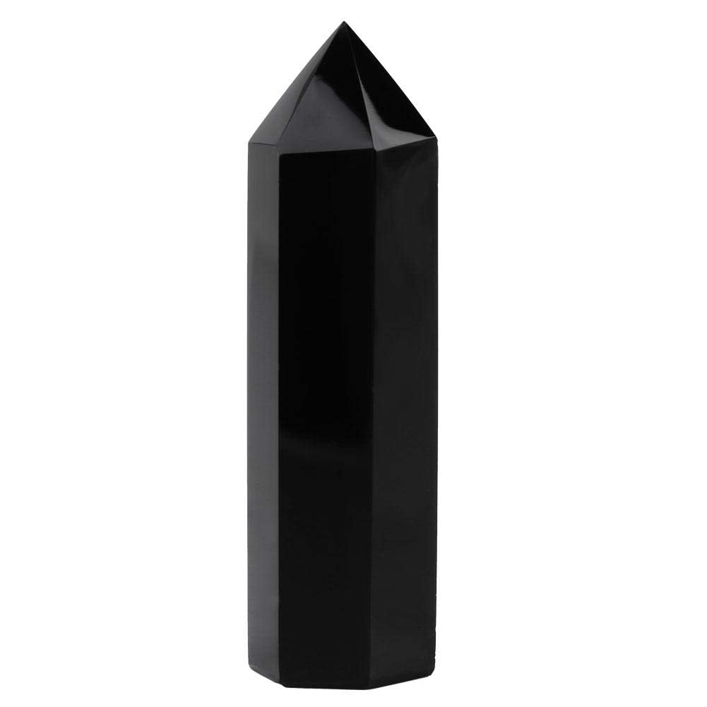 [Australia] - HEEPDD Black Obsidian Crystal Stone, Natural Black Obsidian Healing Crystal Stone for Chakra Reiki Healing and Energy Work 6 x 1.5cm 