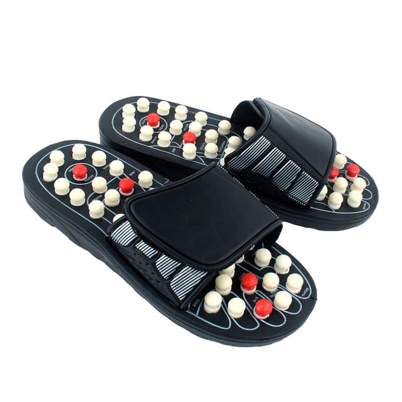 [Australia] - Healifty Mens Indoor Slippers 1 Pair Acupressure Massage Slippers Reflexology Foot Massager Shoes Sandals for Plantar Fasciitis Heel Arch Arthritis Size 38 Men House Slippers 