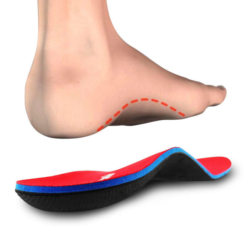 [Australia] - PCSsole Orthotic Arch Support Shoe Inserts Insoles for Flat Feet,Feet Pain,Plantar Fasciitis,Insoles For Men and Women Men(9.5-10)29cm A125-red 