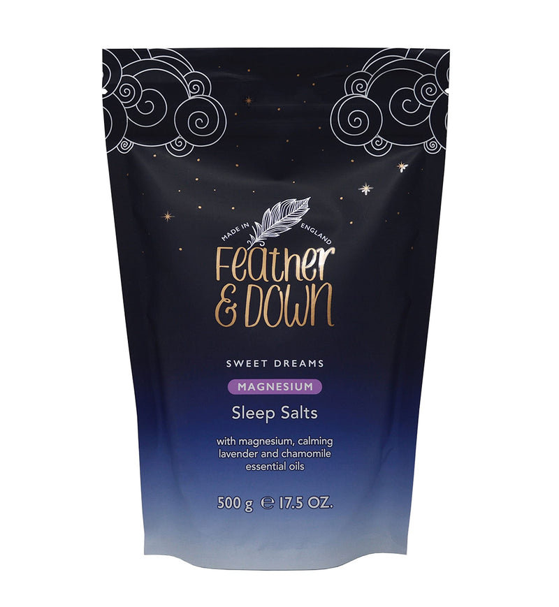 [Australia] - Feather & Down Sweet Dreams Magnesium Sleep Salts (500g) � with Magnesium Calming Lavender & Chamomile Essential Oils. Relieve Stress & Tension. Encourages a Restful Night�s Sleep 
