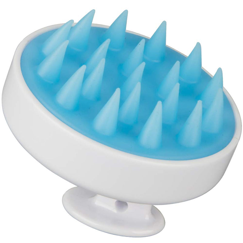 [Australia] - Shampoo Brush, Silicone Scalp Massager Hair Brush Head Massager Hair Growth Scrubber for Straight Curly Long Short Thick Thin Wet Dry Hair for Men Women Kids Pets White-blue 