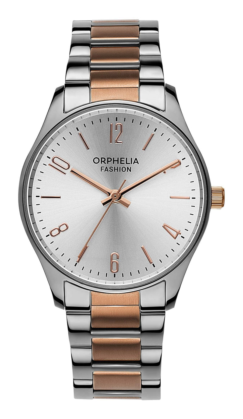 [Australia] - Orphelia Fashion Womens Analogue Watch Oxford with Stainless Steel Band Silver/Rosegold 