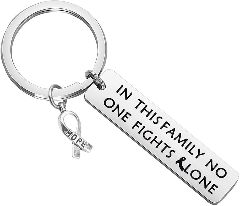 [Australia] - in This Family No One Fights Alone Bracelet Keychain Necklace Cancer Awareness Bracelet Keychain Necklace Jewelry Cancer Survivor Gift 