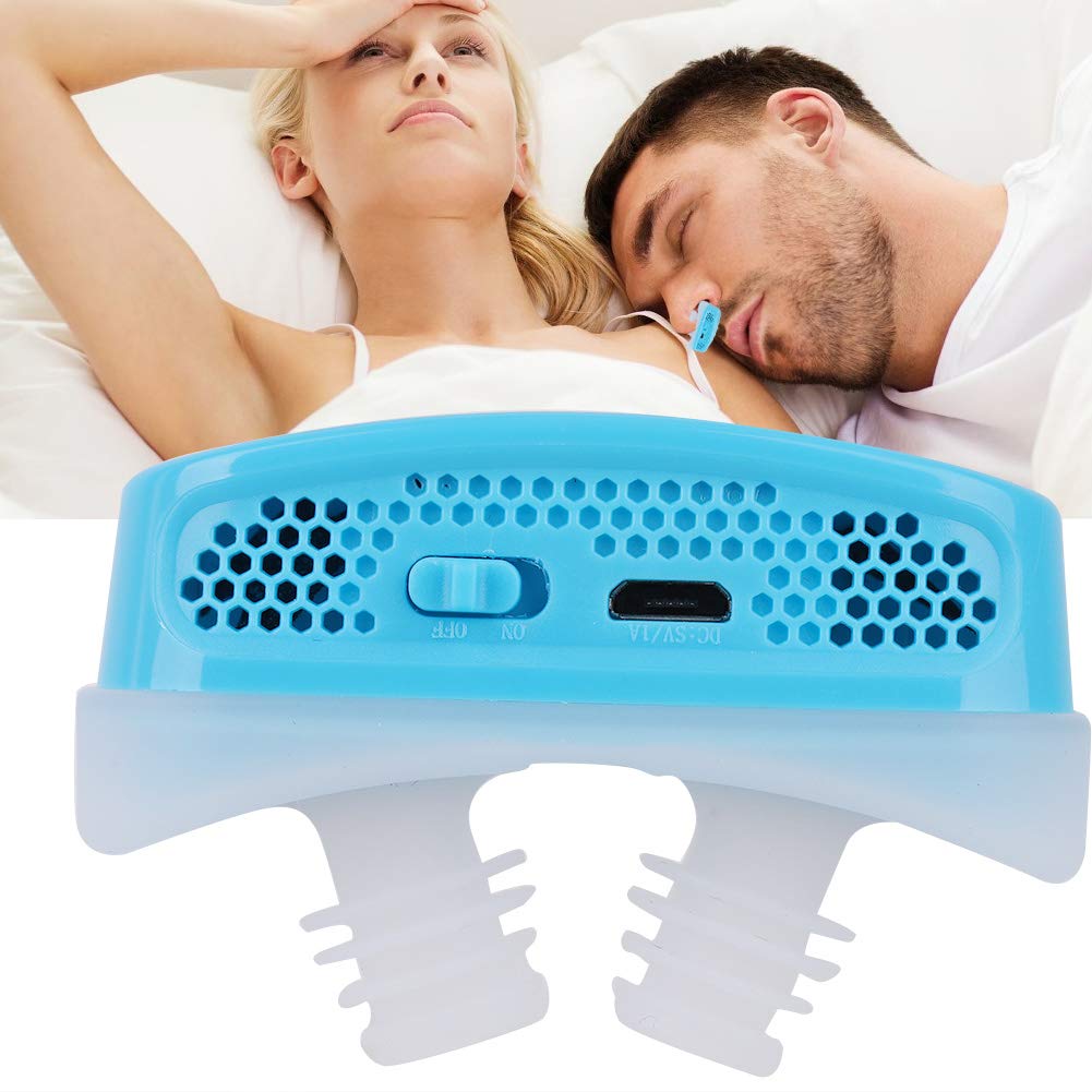 [Australia] - Qkiss USB Anti Snoring Device, Anti Snoring Nasal Dilator, Anti Snoring Respirator for Deep Sleep(Blue) 