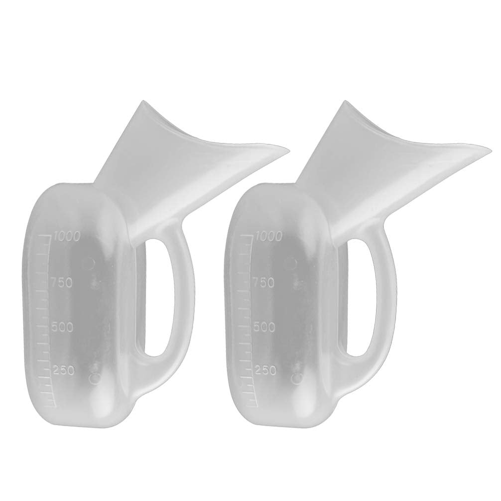 [Australia] - Milisten 2pcs Female Urinal Urine Bottle Women Urinal Pot Urinal Device for Hospital Home Camping Car Travel 1000ml 