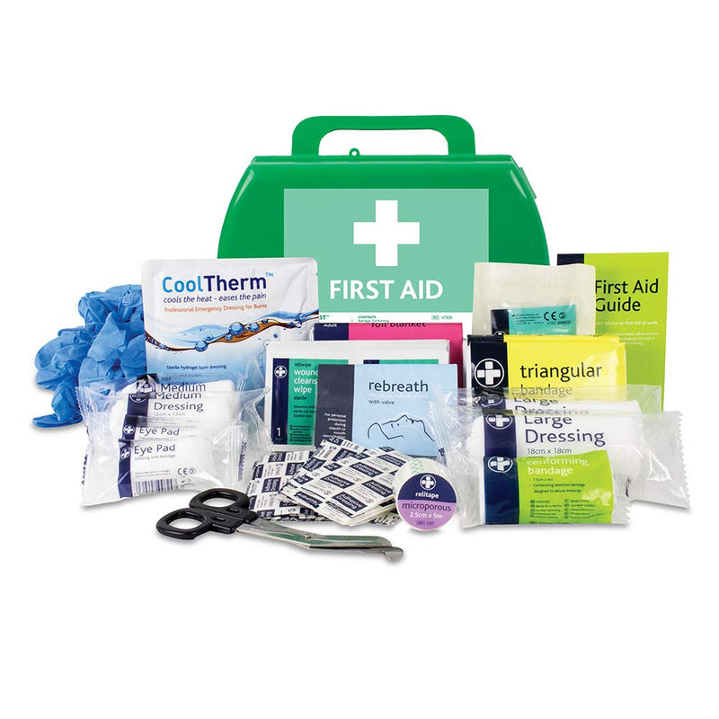 [Australia] - Lewis-Plast Small Premium BS8599-1 Compliant (Low Risk High Risk) First Aid Kit - These Kits Reflect the Changes in Both Workplace Practice and Risks - First Aid Kit For Injuries Green Single 