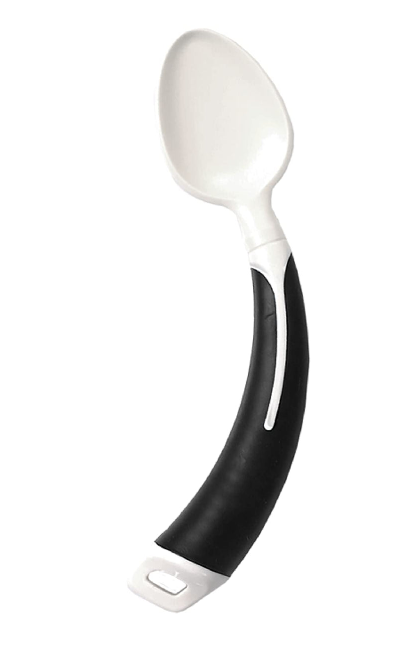 [Australia] - Curved Cutlery - Adult Eating Aid - Curved Fork Or Spoon Available Left Hand Or Right Hand and in Black Or Red (Right Hand Spoon, Black) Right Hand Spoon 