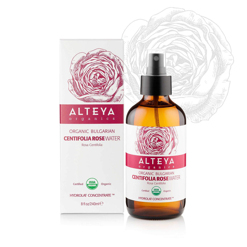 [Australia] - Alteya Organic Centifolia Rose Water Spray 240ml Glass bottle- 100% USDA Certified Organic Authentic Pure Rosa Centifolia Flower Water Steam-Distilled and Sold Directly by the Grower Alteya Organics 